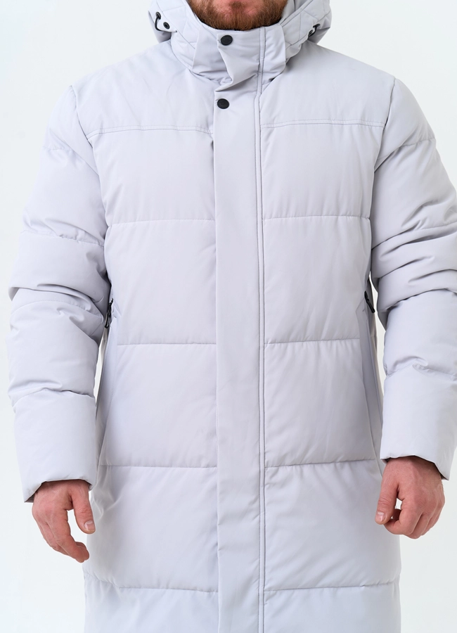 Мужской пуховик с капюшоном модель № 34078 универмаг малина фото