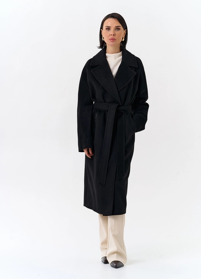 Женское пальто с английским воротником модель № 32514 в кредит