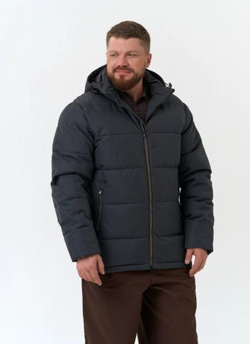 Мужской пуховик с капюшоном фото