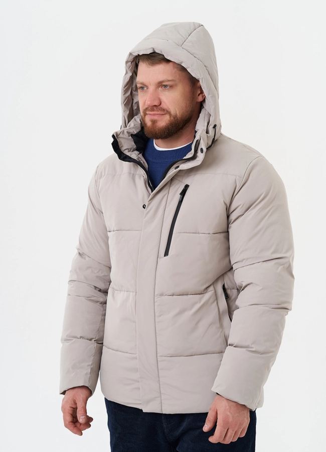 Зимний пуховик с капюшоном модель № 28396 универмаг малина