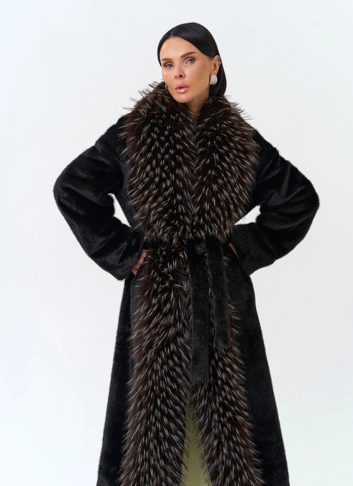 Женская шуба из эко меха фото