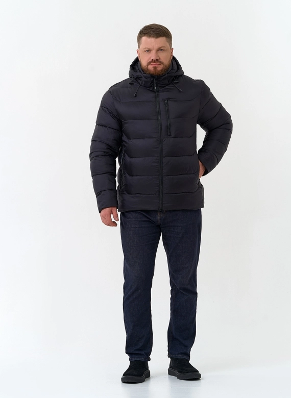 Мужской пуховик с капюшоном  фото